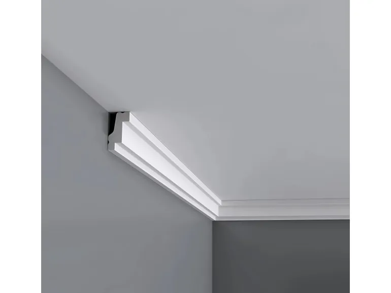 ORAC DECOR CB530 BASIXX Stuckprofil Zier-Eck-Wand-Decken-Leiste Dekor kantig 2 m 200 cm x 2,7 cm x 1,5 cm Weiß