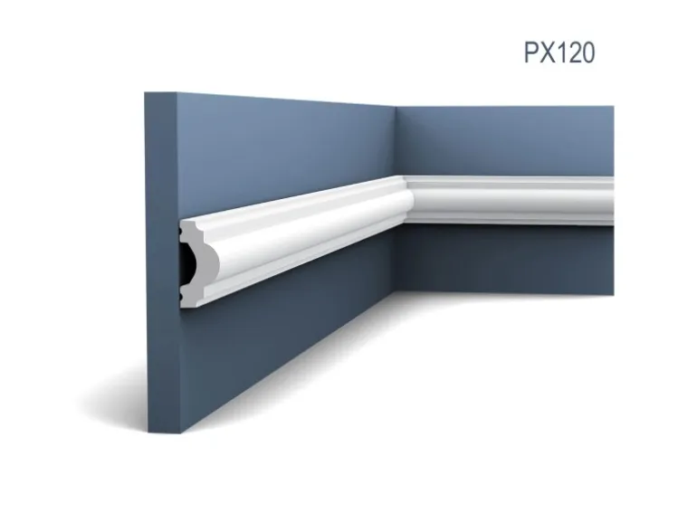 ORAC DECOR PX120 AXXENT Profilleiste Zierleiste Wand-Profil-Fries-Leiste 2 m 200 cm x 4 cm x 1,9 cm Weiß