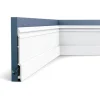 ORAC DECOR SX191 LUXXUS HIGH RISE Sockelleiste Zierleiste Stuckleiste 2 m 200 cm x 2,1 cm x 21 cm Weiß