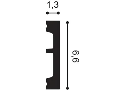 ORAC DECOR SX157F AXXENT SQUARE Flexible Sockelleiste Wandleiste Zierleiste 2 m 200 cm x 1,3 cm x 6,6 cm Weiß