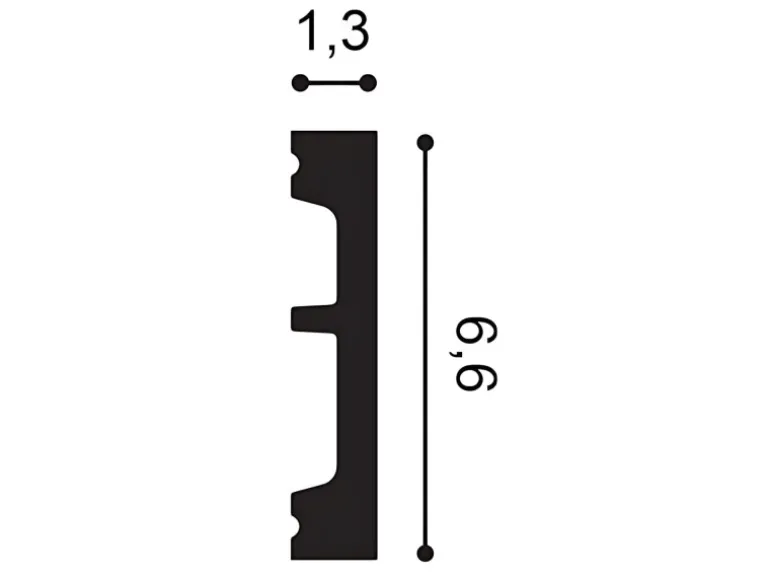 ORAC DECOR SX157F AXXENT SQUARE Flexible Sockelleiste Wandleiste Zierleiste 2 m 200 cm x 1,3 cm x 6,6 cm Weiß
