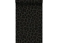 Origin Wallcoverings Tapete Leopardenmuster Dunkelgrau und Schwarz 53 cm x 10.05 m