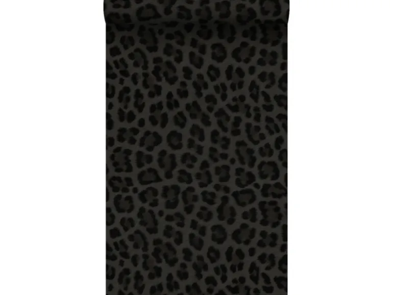 Origin Wallcoverings Tapete Leopardenmuster Dunkelgrau und Schwarz 53 cm x 10.05 m