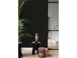 Origin Wallcoverings Tapete Leopardenmuster Dunkelgrau und Schwarz 53 cm x 10.05 m