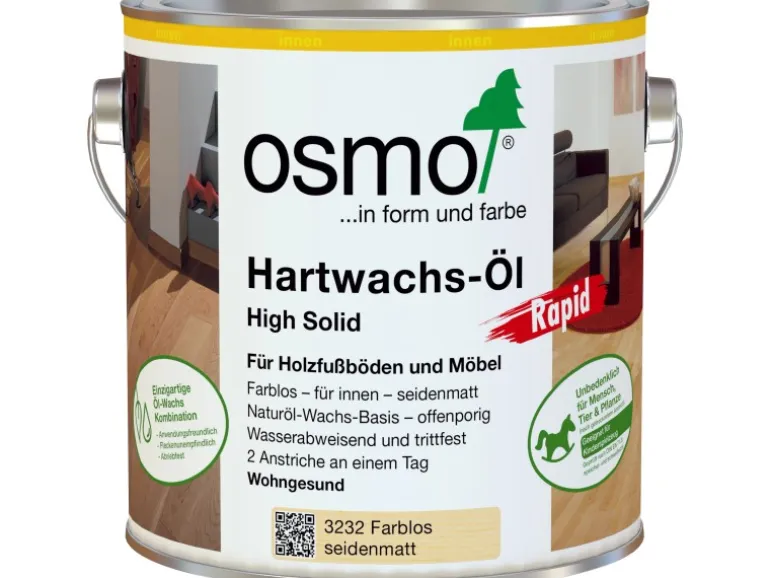 Osmo Hartwachs Öl-Rapid Farblos 750 ml