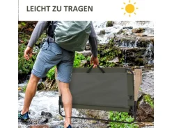 Outsunny Campingstuhl Stahl Oxfordstoff 114B x 67T x 80H cm