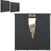 Outsunny Kaminholzregal Abdeckung Brennholzregalabdeckung Polyester Schwarz