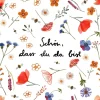 Papierservietten mit Blumen und Spruch 16,5 cm x 16,5 cm 20 Stück Bunt FSC®