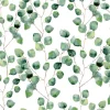 Papierservietten mit Eucalyptuszweigen 16,5 cm x 16,5 cm 20 Stück Weiß-Grün FSC®
