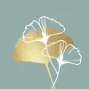 Papierservietten mit Ginkgo 16,5 cm x 16,5 cm 20 Stück Grün-Gold FSC®