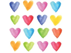 Papierservietten mit Herzen 16,5 cm x 16,5 cm 20 Stück Bunt FSC®