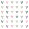 Papierservietten mit Herzen 16,5 cm x 16,5 cm 20 Stück Pastell FSC®