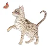 Papierservietten mit Katze und Schmetterling 16,5 x 16,5 cm 20 Stück Bunt FSC®