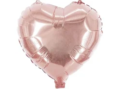 Party Factory Folienballon Herz Rose Ø 45 cm