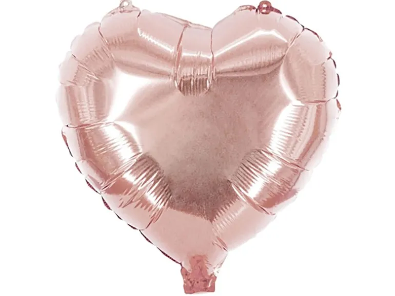 Party Factory Folienballon Herz Rose Ø 45 cm