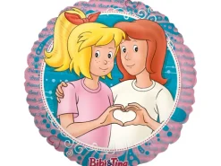 Party Factory Folienballon Bibi & Tina Rund Ø 45 cm Freundschaft Motiv 1