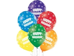 Party Factory Latexballon Ø 25 cm Happy Birthday Adult 10 Stück