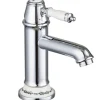 PaulGurkes Nostalgie Wasserhahn Einhandmischer Retro Waschtischbatterie Glänzend