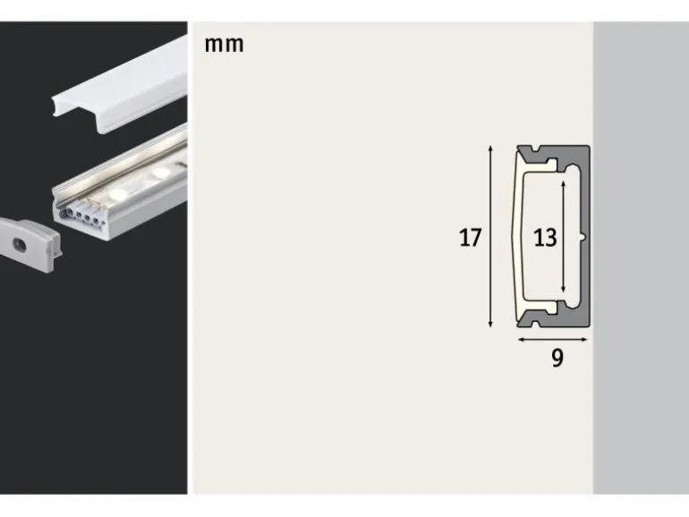 Paulmann Base Profil 1 m mit Diffusor