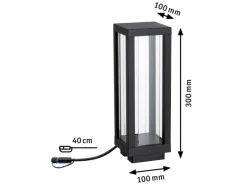 Paulmann Laterne Classic Plug & Shine Zigbee 3.0 IP44 RGBW+ 2 W Anthrazit