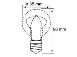 Paulmann LED-Kerze Filament Plug & Shine 24 V 2 W 1900 K Dimmbar Gold