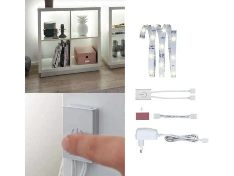 Paulmann YourLED ECO Stripe Komfort-Set Touch Switch 1 m Warmweiß 2,4 W