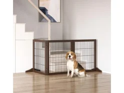 PawHut Absperrgitter für Hunde mit Stützfüßen für Kamin