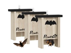 PawHut Fledermauskasten Tannenholz Naturholz 18L x 6B x 22,5H cm