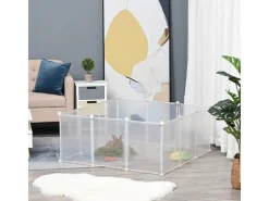 PawHut Freilaufgehege Laufgitter DIY Absperrgitter 105 x 105 x 45 cm