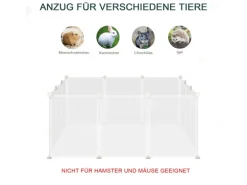 PawHut Freilaufgehege Laufgitter DIY Absperrgitter 105 x 105 x 45 cm