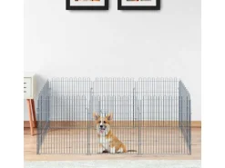 PawHut Freilaufgehege Laufstall für Tiere 8-Teilig