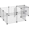 PawHut Gittergehege Metallgitter Flexibel Umformbar 106 x 73 x 36 cm