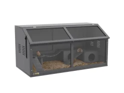 PawHut Hamsterkäfig 100cm mit Hängebrücke Leitern
