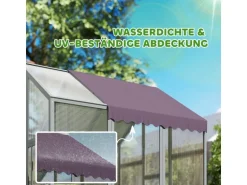 PawHut Hühnerstall Freilaufgehege Freigehege mit Schloss Tannenholz