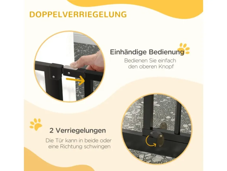 PawHut Hunde Türschutzgitter 75-145 cm