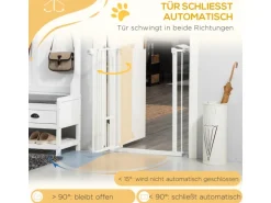 PawHut Hunde Türschutzgitter mit Schließautomatik