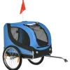 PawHut Hundeanhänger Hunde Fahrrad Anhänger Reflektor