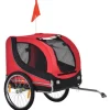 PawHut Hundeanhänger Hunde Fahrrad Anhänger