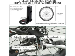 PawHut Hundeanhänger Hunde Fahrrad Anhänger