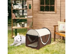 PawHut Hundebox Faltbar mit Kissen Reisetasche Wasserdicht Kaffee 61 x 46 x 51cm