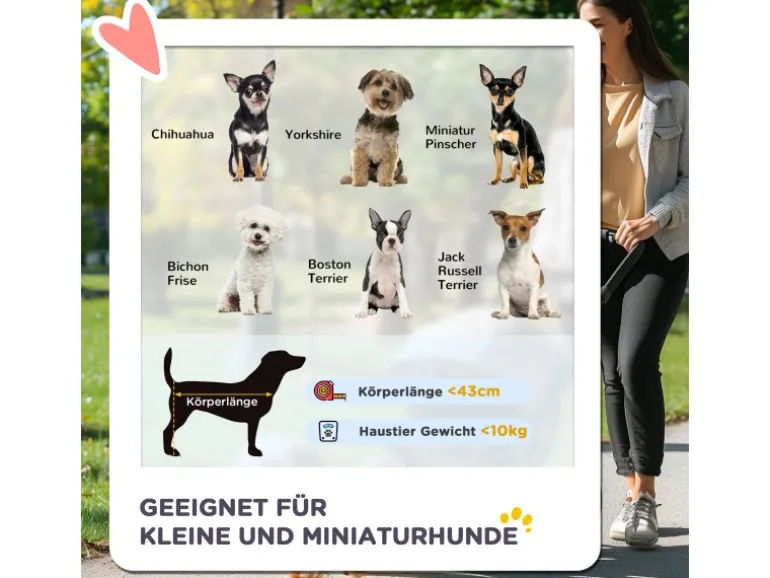 PawHut Hundebuggy für Kleine Hunde und Katzen