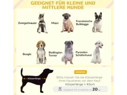 PawHut Hundehütte mit Balkon 121 x 77 x 78 cm