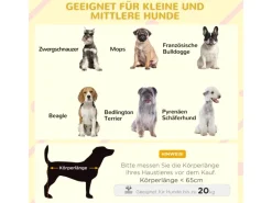 PawHut Hundehütte mit Treppe 121 x 77 x 78 cm