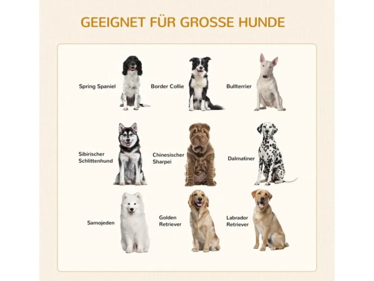 PawHut Hundekäfig Indoor mit Kissen 2 Türen Weiß 94 x 60 x 71,5 cm