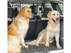PawHut Hundeschutzgitter Hundegitter Verstellbar Stahl