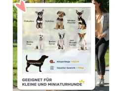 PawHut Hundewagen Stahl Oxford-Gewebe Braun 76,5L x 52B x 95H cm