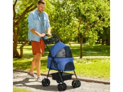 PawHut Hundewagen mit Klappfunktion Becherhalter