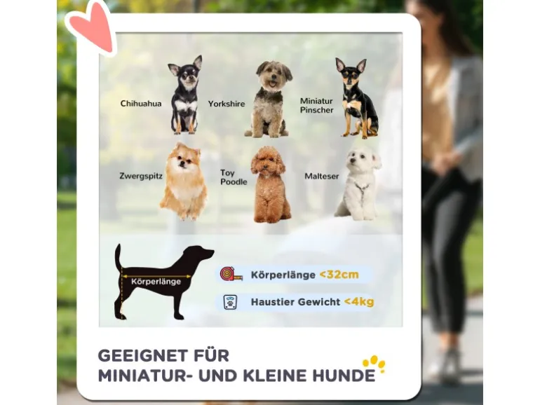 PawHut Hundewagen mit Klappfunktion Becherhalter