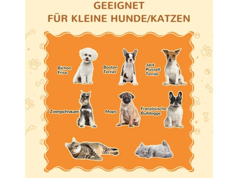 PawHut 2-in-1 Hundetreppe mit Höhle 3 Stufen