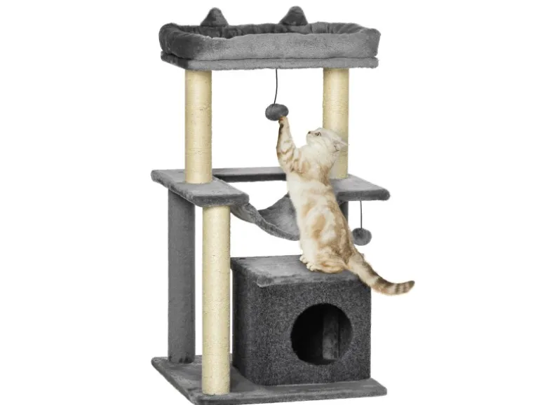 PawHut Katzenbaum 90 cm mit Hängematte